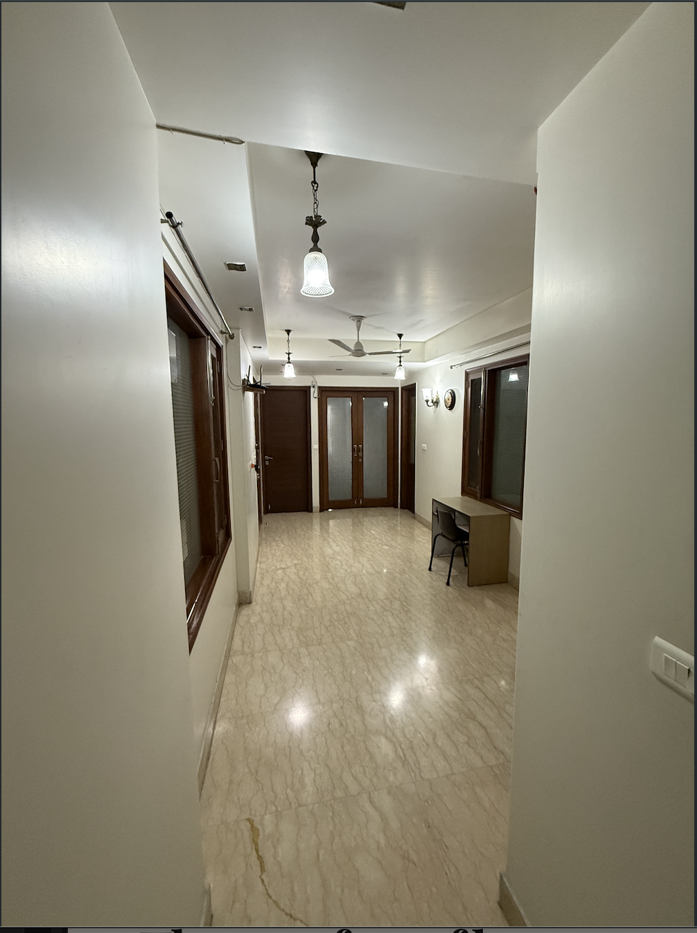 Bright corridor inside the PG